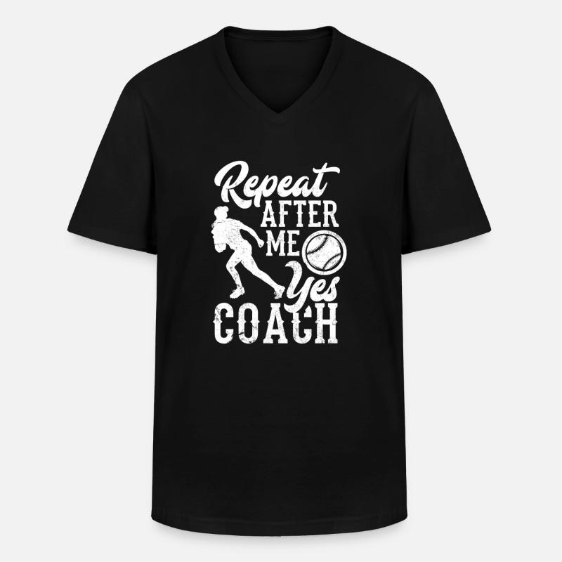 Lustiger Baseball - Männer-T-Shirt mit V-Ausschnitt - Schwarz