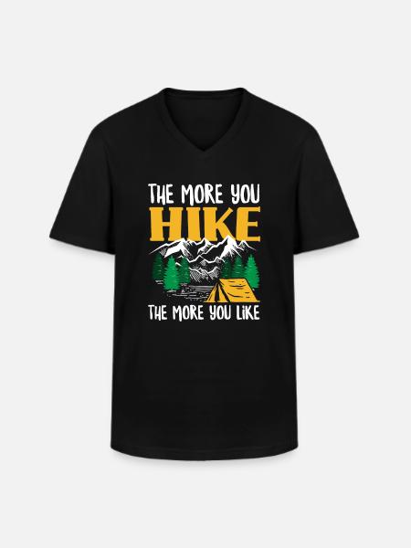 Funny Hiking Gift - Men's V-Neck T-Shirt - black