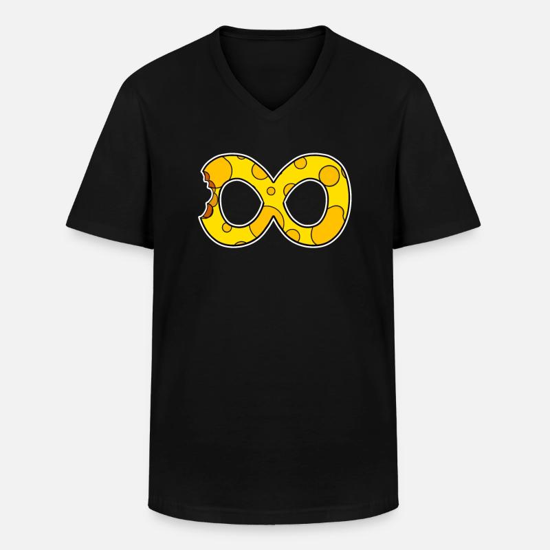 Käse Unendlich Smbol - Männer-T-Shirt mit V-Ausschnitt - Schwarz