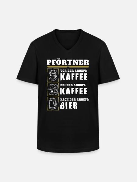 Mon quotidien de gardien - T-shirt col V Homme - noir