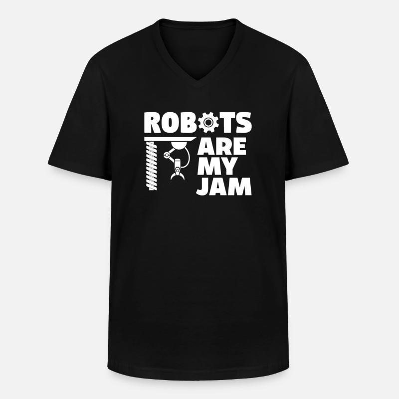 Programmeur de robots robotiques - T-shirt col V Homme - noir