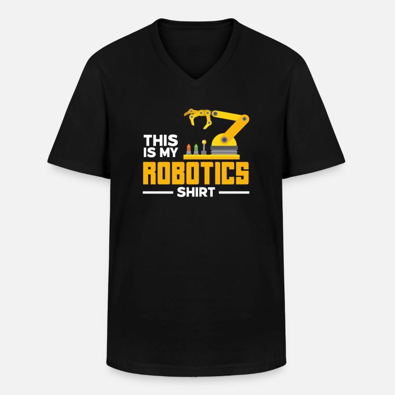 Programmeur de robots robotiques - T-shirt col V Homme - noir