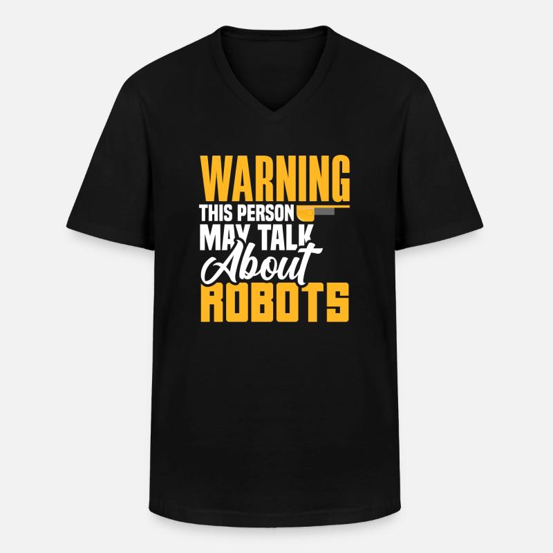 Programmeur de robots robotiques - T-shirt col V Homme - noir