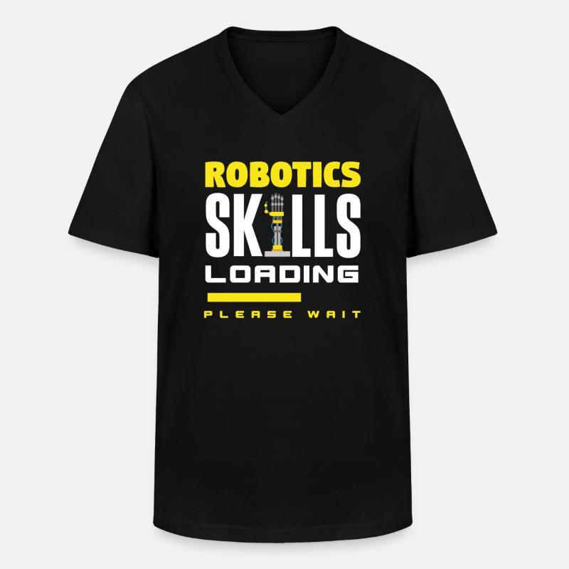 Programmeur de robots robotiques - T-shirt col V Homme - noir