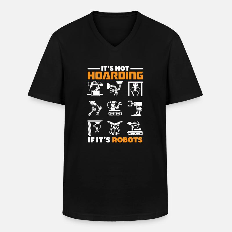 Programmeur de robots robotiques - T-shirt col V Homme - noir