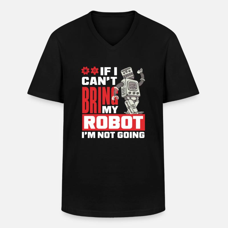 Programmeur de robots robotiques - T-shirt col V Homme - noir