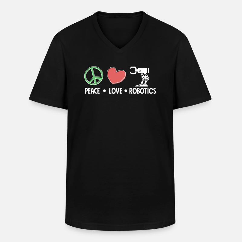 Programmeur de robots robotiques - T-shirt col V Homme - noir