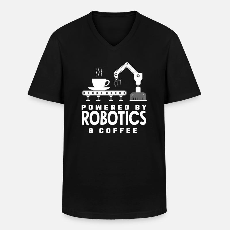 Programmeur de robots robotiques - T-shirt col V Homme - noir