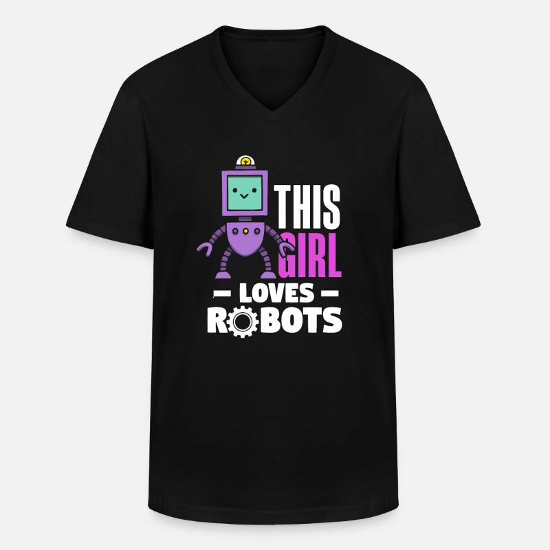Robotics Robot Programmer - Men's V-Neck T-Shirt - black