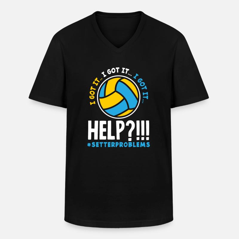 Lustiges Volleyball Geschenk - Männer-T-Shirt mit V-Ausschnitt - Schwarz
