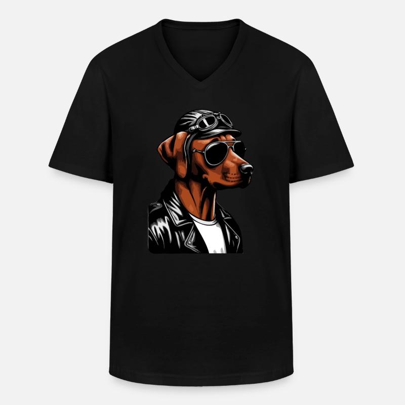 Rhodesian Ridgeback Cool Rhodesian Ridgebacks - Men's V-Neck T-Shirt - black