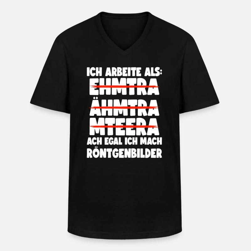 Medizinisch-Technischer Radiologie Assistent MTRA - Männer-T-Shirt mit V-Ausschnitt - Schwarz