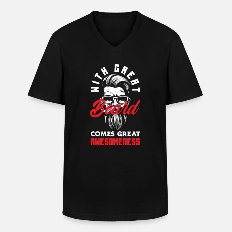 Bartpflege Bart Liebhaber Männer Bart - Männer-T-Shirt mit V-Ausschnitt - Schwarz
