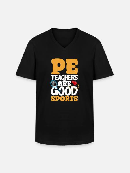 Funny Teacher Teacher Gift - Men's V-Neck T-Shirt - black