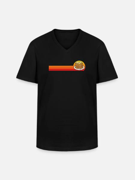 Funny Pancake Lover Gift - Men's V-Neck T-Shirt - black