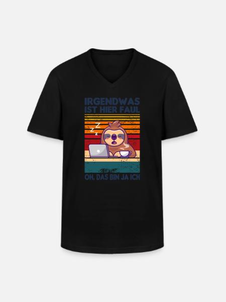 Something's rotten here, oh, that's me | - Men's V-Neck T-Shirt - black