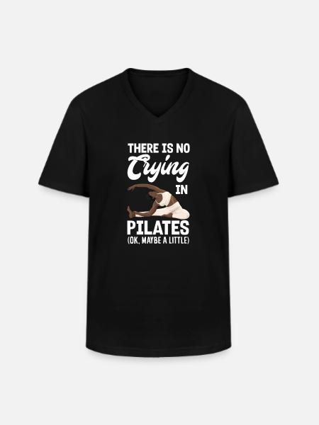 No crying during Pilates - Men's V-Neck T-Shirt - black