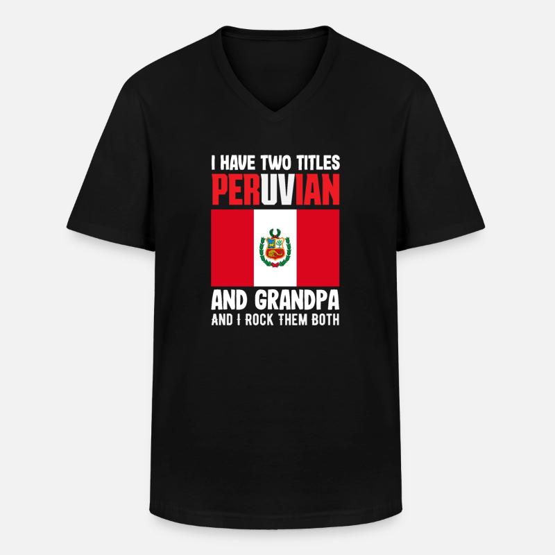 Peru Peruvian Gift - Men's V-Neck T-Shirt - black