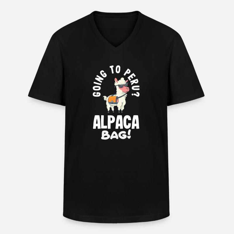 Peru Peruaner Geschenk - Männer-T-Shirt mit V-Ausschnitt - Schwarz