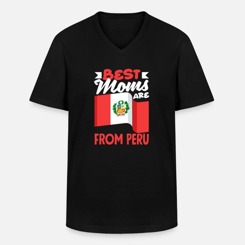 Peru Peruaner Geschenk - Männer-T-Shirt mit V-Ausschnitt - Schwarz