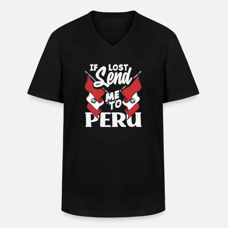 Peru Peruaner Geschenk - Männer-T-Shirt mit V-Ausschnitt - Schwarz