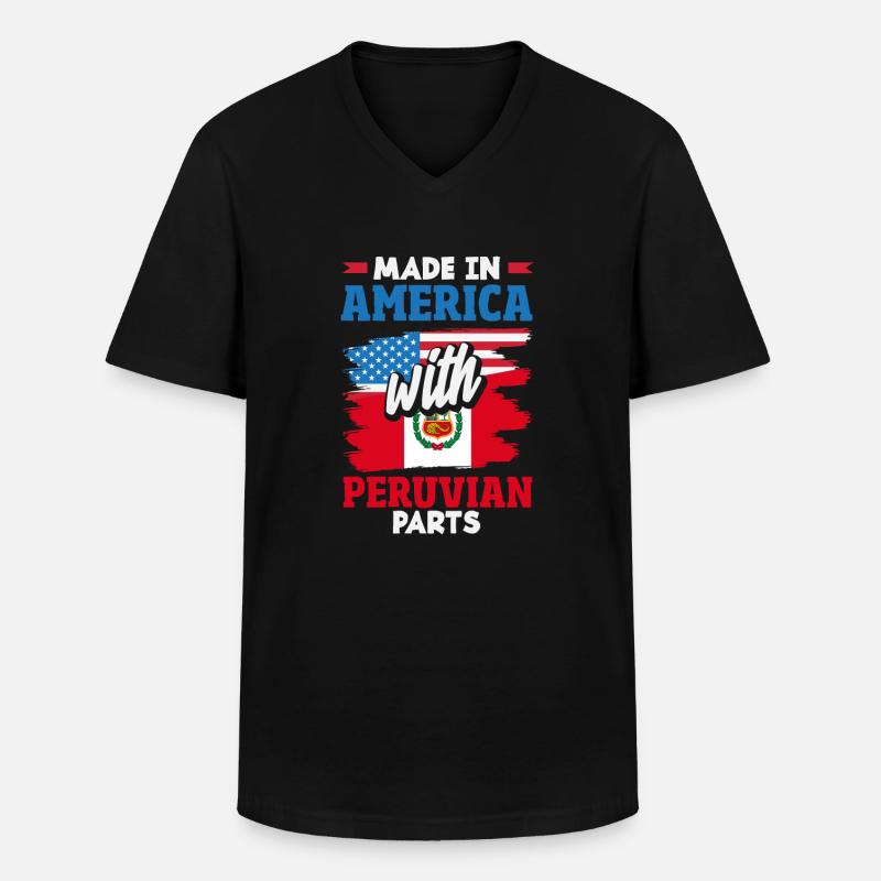 Peru Peruaner Geschenk - Männer-T-Shirt mit V-Ausschnitt - Schwarz