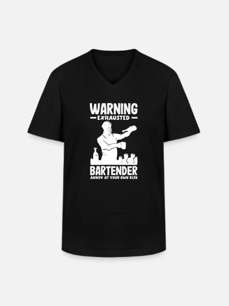 Funny Bartender Saying Bartender Gift - Men's V-Neck T-Shirt - black