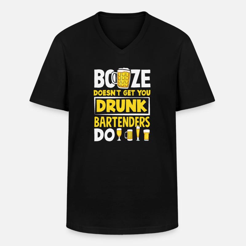 Funny Bartender Saying Bartender Gift - Men's V-Neck T-Shirt - black