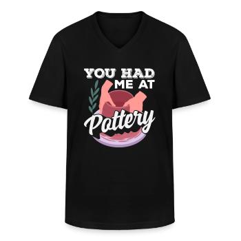 Lustiges Töpfer Töpfern Geschenk Geschenkidee - Männer-T-Shirt mit V-Ausschnitt - Schwarz - Vorne - AI Model Male 178 dark (178cm)