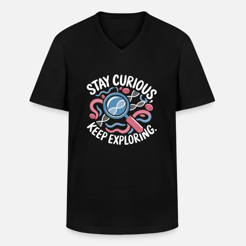 Curiosity Siegel's Inviting Science - Men's V-Neck T-Shirt - black