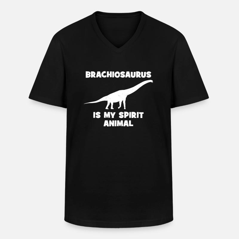 Brachiosaurus - Männer-T-Shirt mit V-Ausschnitt - Schwarz