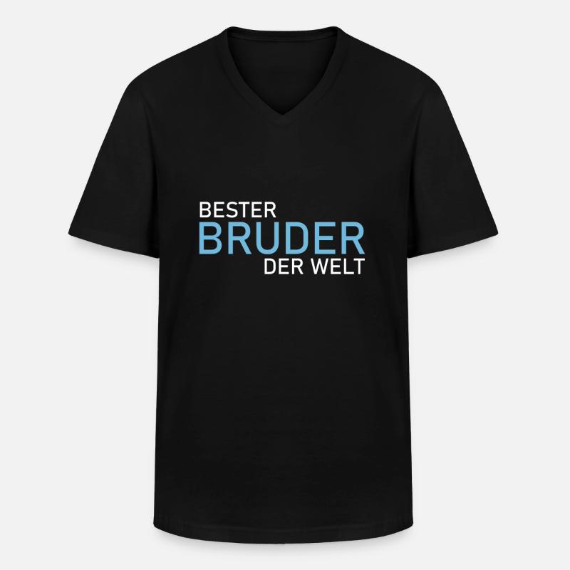 Bester Bruder Der Welt - Männer-T-Shirt mit V-Ausschnitt - Schwarz