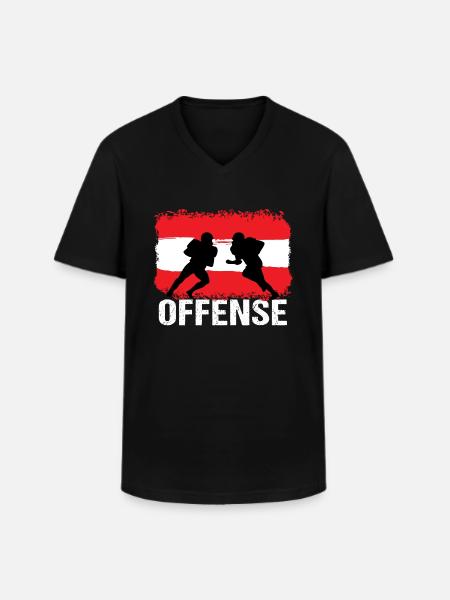 American Football Austria Offense - Men's V-Neck T-Shirt - black
