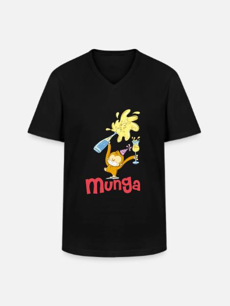Munga Festa - Men's V-Neck T-Shirt - black