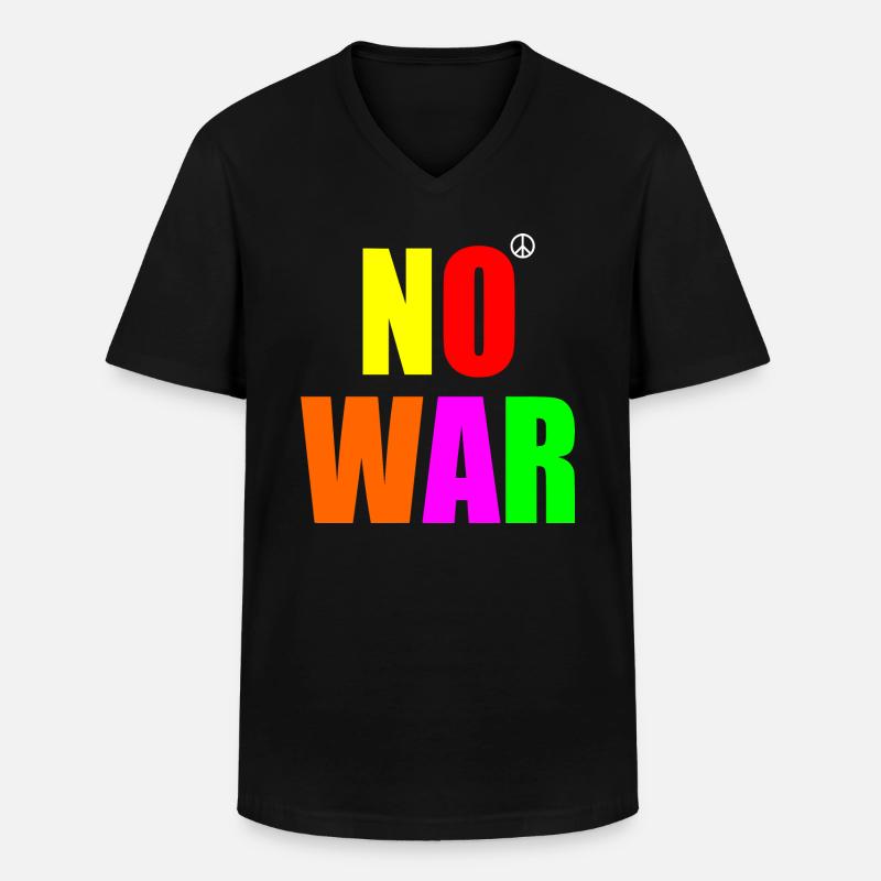 No war - Männer-T-Shirt mit V-Ausschnitt - Schwarz