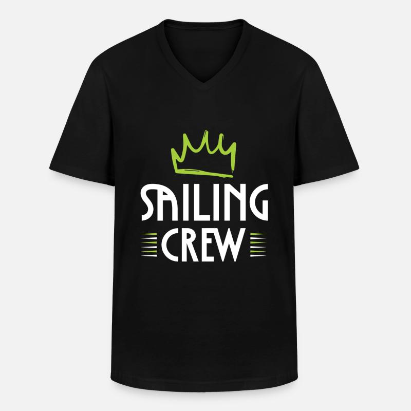 Sailing Crew - Männer-T-Shirt mit V-Ausschnitt - Schwarz