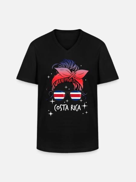 Costa Rica - Men's V-Neck T-Shirt - black