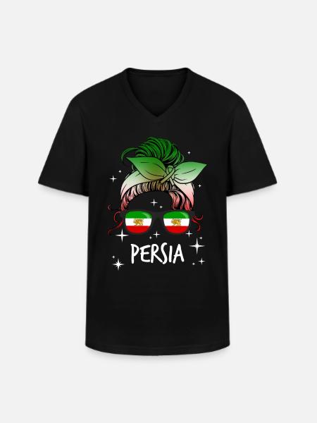 Persia - Men's V-Neck T-Shirt - black