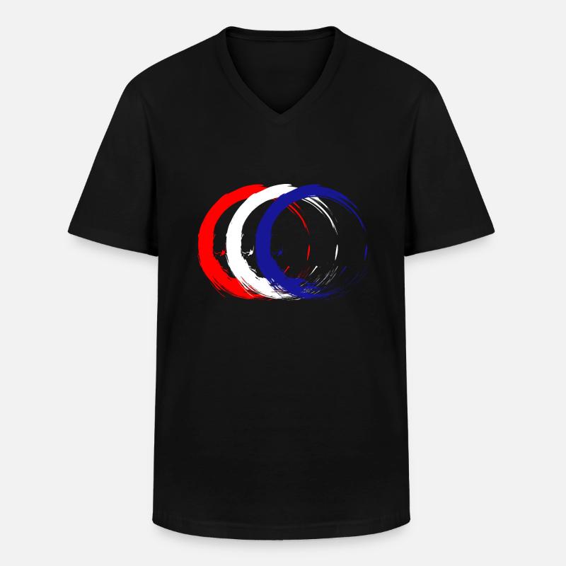 Kroatien - Männer-T-Shirt mit V-Ausschnitt - Schwarz