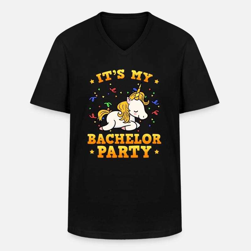 It's My Bachelor Party - Männer-T-Shirt mit V-Ausschnitt - Schwarz