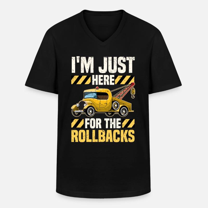 Abschleppwagen | Abschlepper Auto Panne Geschenke - Männer-T-Shirt mit V-Ausschnitt - Schwarz