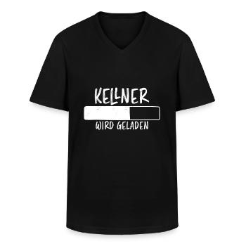 Kellner Spruch Restaurant Lustige Kellner Geschenk - Männer-T-Shirt mit V-Ausschnitt - Schwarz - Vorne - AI Model Male 178 dark (178cm)