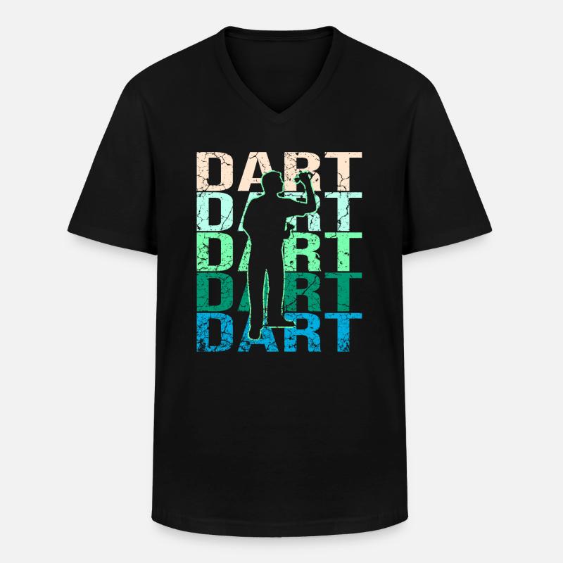 Dart Darts - Männer-T-Shirt mit V-Ausschnitt - Schwarz