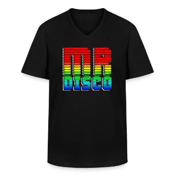 Mr. Disco - Männer-T-Shirt mit V-Ausschnitt - Schwarz - Vorne - AI Model Male 178 dark (178cm)