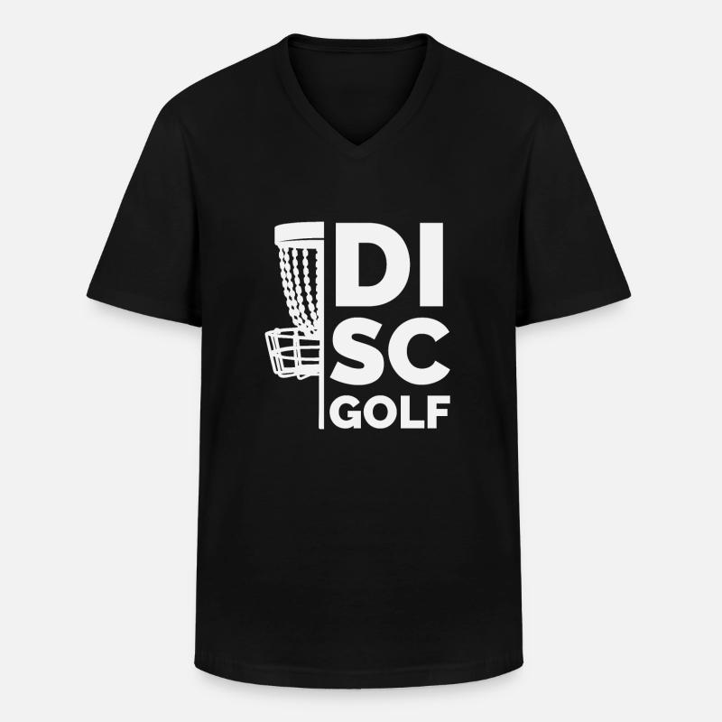Discgolf Champion, Disc Golf Design - Männer-T-Shirt mit V-Ausschnitt - Schwarz