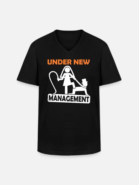 JGA - Nouvelle direction - Célibataire - T-shirt col V Homme - noir