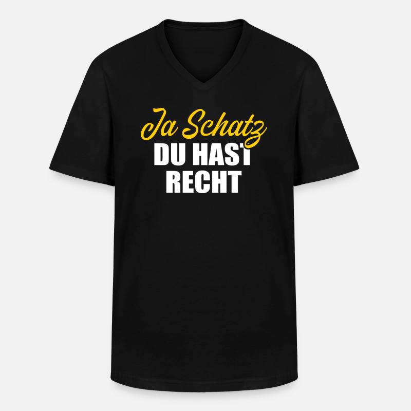 Silberhochzeit Spruch - Männer-T-Shirt mit V-Ausschnitt - Schwarz