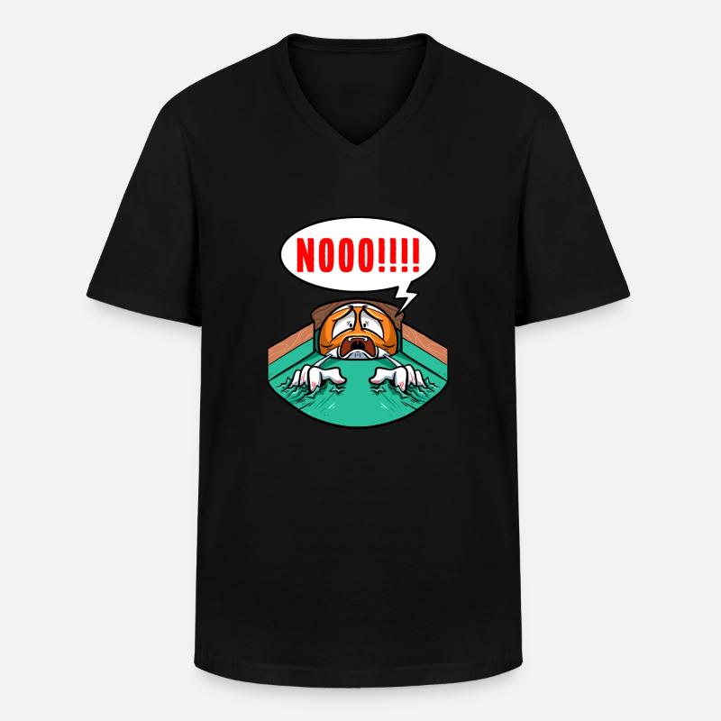 Billardspieler Scratch Billard - Männer-T-Shirt mit V-Ausschnitt - Schwarz