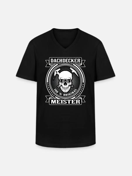 Dachdecker Meister Geschenk Retro - Männer-T-Shirt mit V-Ausschnitt - Schwarz