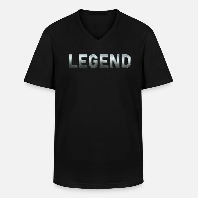 Legende - Männer-T-Shirt mit V-Ausschnitt - Schwarz